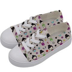 Russian Doll Kids  Low Top Canvas Sneakers by designsbymallika