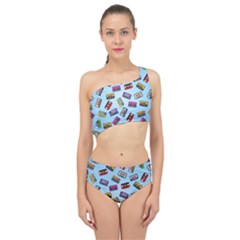 Retro Look Spliced Up Two Piece Swimsuit by designsbymallika