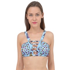 Retro Look Cage Up Bikini Top