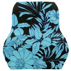 Blue Winter Tropical Floral Watercolor Car Seat Back Cushion 