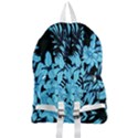 Blue Winter Tropical Floral Watercolor Foldable Lightweight Backpack View2