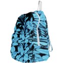 Blue Winter Tropical Floral Watercolor Foldable Lightweight Backpack View4