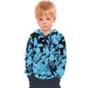 Blue Winter Tropical Floral Watercolor Kids  Overhead Hoodie View1