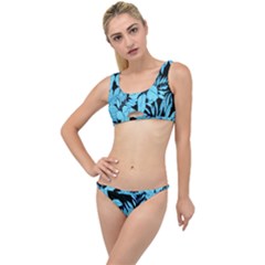 Blue Winter Tropical Floral Watercolor The Little Details Bikini Set