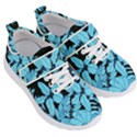 Blue Winter Tropical Floral Watercolor Kids  Velcro Strap Shoes View3