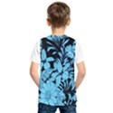 Blue Winter Tropical Floral Watercolor Kids  SportsWear View2