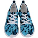 Blue Winter Tropical Floral Watercolor Women s Lightweight Sports Shoes View1