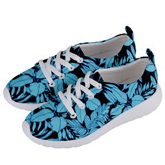 Blue Winter Tropical Floral Watercolor Women s Lightweight Sports Shoes