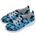 Blue Winter Tropical Floral Watercolor Women s Lightweight Sports Shoes View2