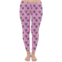 Patchwork Heart Pink Classic Winter Leggings by snowwhitegirl