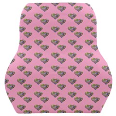 Patchwork Heart Pink Car Seat Back Cushion  by snowwhitegirl