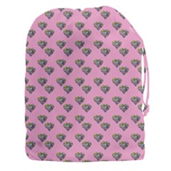 Patchwork Heart Pink Drawstring Pouch (3xl) by snowwhitegirl