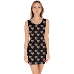 Patchwork Heart Black Bodycon Dress by snowwhitegirl