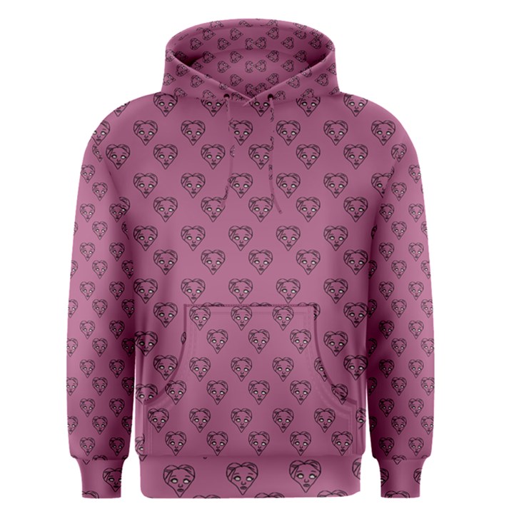 Heart Face Mauve Men s Pullover Hoodie