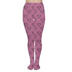 Heart Face Mauve Tights by snowwhitegirl