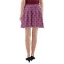 Heart Face Mauve A-Line Pocket Skirt View2