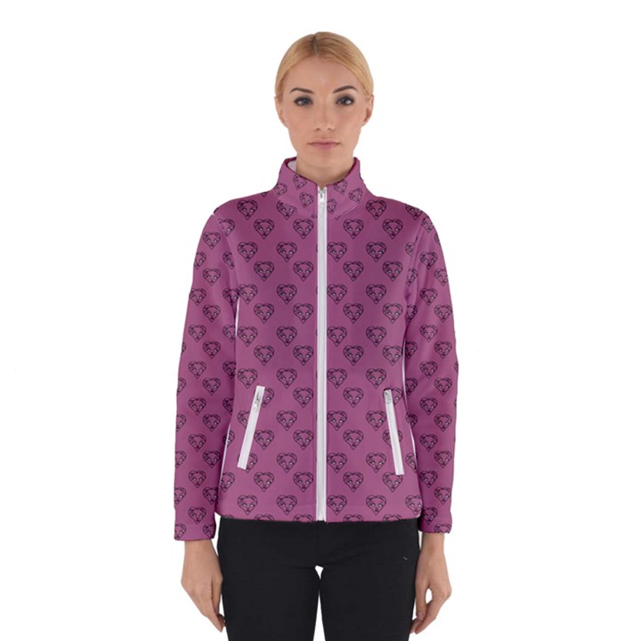 Heart Face Mauve Winter Jacket