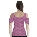 Heart Face Mauve Butterfly Sleeve Cutout Tee  View2