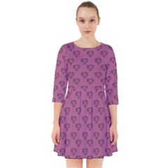 Heart Face Mauve Smock Dress by snowwhitegirl