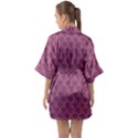 Heart Face Mauve Half Sleeve Satin Kimono  View2