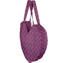 Heart Face Mauve Giant Heart Shaped Tote View3