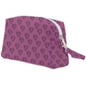 Heart Face Mauve Wristlet Pouch Bag (Large) View2