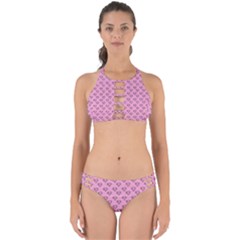 Heart Face Pink Perfectly Cut Out Bikini Set by snowwhitegirl