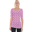 Heart Face Pink Wide Neckline Tee View1