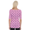 Heart Face Pink Wide Neckline Tee View2