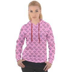 Heart Face Pink Women s Overhead Hoodie