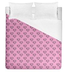 Heart Face Pink Duvet Cover (queen Size) by snowwhitegirl