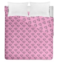 Heart Face Pink Duvet Cover Double Side (queen Size) by snowwhitegirl