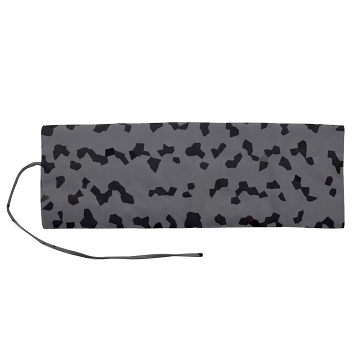 Mosaique Noir/Gris Roll Up Canvas Pencil Holder (M)