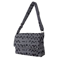 Mosaique Noir/gris Full Print Messenger Bag (m)