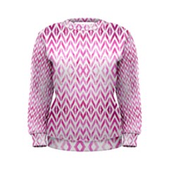 Chevrons Abstrait Rose Women s Sweatshirt by kcreatif