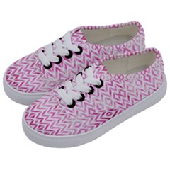 Chevrons Abstrait Rose Kids  Classic Low Top Sneakers by kcreatif