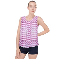 Chevrons Abstrait Rose Bubble Hem Chiffon Tank Top by kcreatif