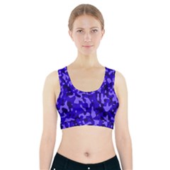 Army Blue Sports Bra With Pocket