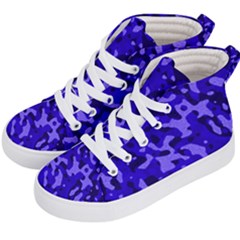 Army Blue Kids  Hi-top Skate Sneakers by myuique