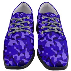 Army Blue Women Heeled Oxford Shoes by myuique