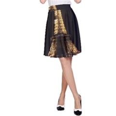 Tour Eiffel Paris Nuit A-line Skirt by kcreatif