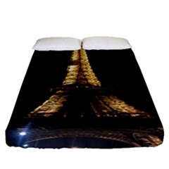 Tour Eiffel Paris Nuit Fitted Sheet (queen Size) by kcreatif