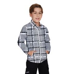 Pattern Carreaux Noir/gris Kids  Windbreaker by kcreatif