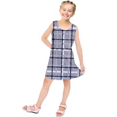 Pattern Carreaux Noir/gris Kids  Tunic Dress by kcreatif