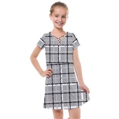 Pattern Carreaux Noir/gris Kids  Cross Web Dress by kcreatif