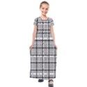 Pattern Carreaux Noir/Gris Kids  Short Sleeve Maxi Dress View1