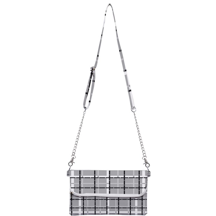 Pattern Carreaux Noir/Gris Mini Crossbody Handbag