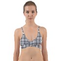 Pattern Carreaux Noir/Gris Wrap Around Bikini Top View1