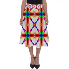 Rainbow Pattern Perfect Length Midi Skirt