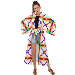 Rainbow Pattern Maxi Kimono by Mariart